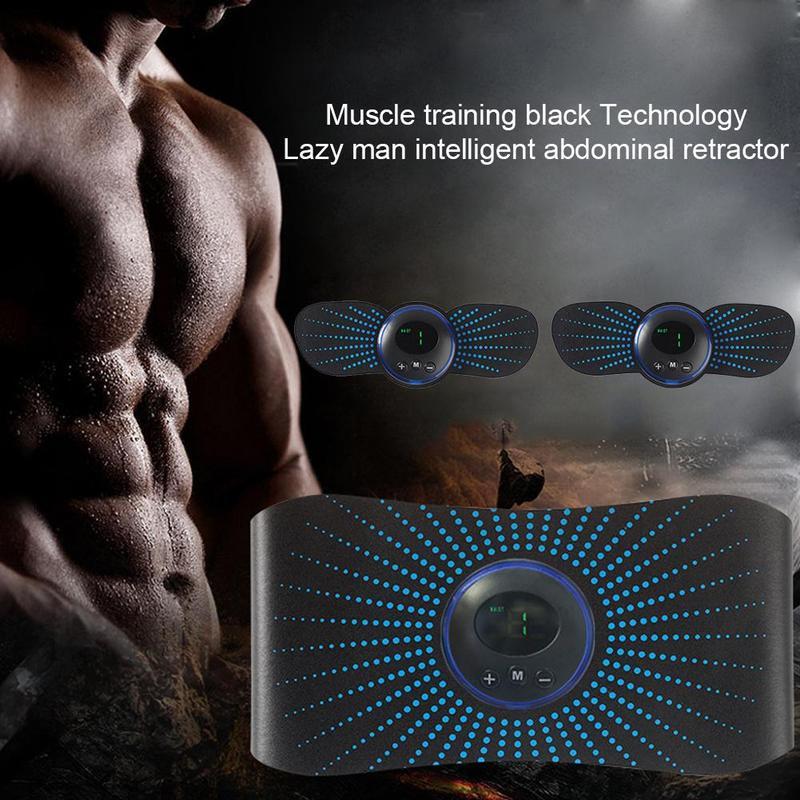Abdominal Muscle Stimulator Trainer EMS ABS Electro Stimulation Vibrating Belt Massage Patch Slimming Home Gym Fitness Equipment