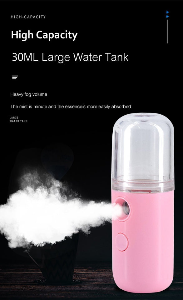 Mini Nano Face Steamer USB Nebulizer Facial Sprayer Humidifier