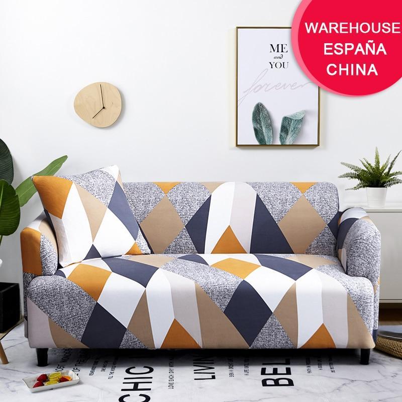 Stretch Slipcovers Sectional Elastic Stretch Sofa Cover for Living Room Couch Cover L shape Armchair Cover Single/Two/Three seat
